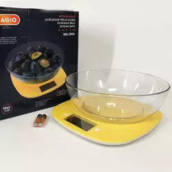 Весы кухонные MAGIO MG-290, весы кухонные со съемной чашей, электронные весы для продуктов. Цвет: желтый