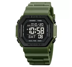 Часы наручные мужские SKMEI 1988AG, армейские часы противоударные, водонепроницаемые мужские часы