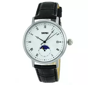 Часы наручные мужские SKMEI 9308SIBK, мужские часы стильные часы на руку, модные мужские часы круглые