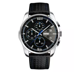 Часы наручные мужские SKMEI 9106BU, стильные классические мужские часы, часы наручные мужские стрелочные