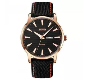 Часы наручные мужские SKMEI 9303RGBK, часы кварцевые мужские, стильные статусные наручные часы стрелочные