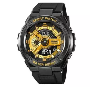 Часы наручные мужские SKMEI 2101BKGD, армейские часы противоударные, оригинальные мужские часы спортивные
