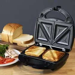 Сендвичница бутербродница электрическая с антипригарным покрытием Bitek BT-7770 прижимная 750 ВТ