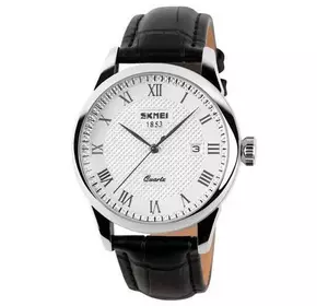 Часы наручные мужские SKMEI 9058LSIWTBK, мужские часы стильные часы на руку, модные мужские часы круглые