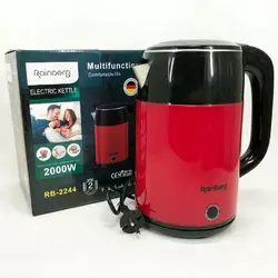 Электрочайник дисковый Rainberg RB-2244 2000 Вт 2л, электронный чайник, чайник дисковый. Цвет: красный