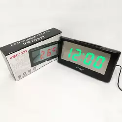 Часы электронные настольные VST-732Y с зеленой подсветкой, электронные настольные часы light