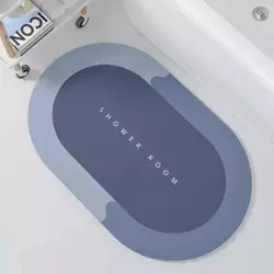 Коврик для ванной комнаты влагопоглощающий быстросохнущий нескользящий Memos 60х40см. Цвет: темно-синий