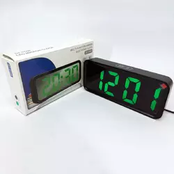 Часы настольные DT-6508 с будильником и USB зарядкой с зеленой подсветкой, лед часы настольные
