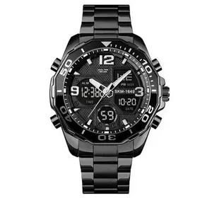 Часы наручные мужские SKMEI 1649BK, оригинальные мужские часы, брендовые мужские часы