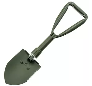 Лопата туристическая многофункциональная Shovel 009, мини лопата для кемпинга, саперная лопата. Цвет: зеленый