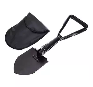 Лопата туристическая многофункциональная Shovel 009, мини лопата для кемпинга, саперная лопата. Цвет: черный