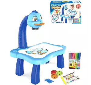 Детский стол проектор для рисования с подсветкой Projector Painting. Цвет: голубой