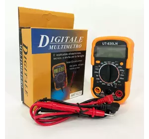Мультиметр DT-830 LN с подсветкой и звуком ABaTap до 750 В Оранжевый, тестер для измерения напряжения
